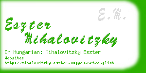 eszter mihalovitzky business card